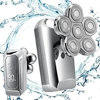 6 In 1 Men's 4D Electric Shaver Rechargeable 6 Floating Heads Beard Nose Ear Hair Trimmer Bald Head for Men Razor Clipper Face Lightinthebox