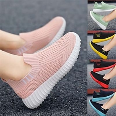 Boys Girls' Sneakers Daily Casual Breathable Mesh Noctilucent Non-slipping Big Kids(7years ) School Casual Daily Walking Yellow Pink Red Summer Fall Winter miniinthebox
