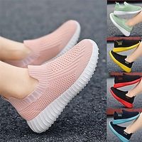 Boys Girls' Sneakers Daily Casual Breathable Mesh Noctilucent Non-slipping Big Kids(7years ) School Casual Daily Walking Yellow Pink Red Summer Fall Winter miniinthebox - thumbnail