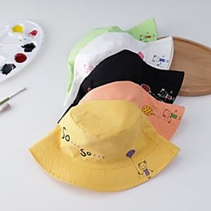 1pcs Kids  Toddler Unisex Active Birthday  Casual  Daily Wear Cartoon  Letter Stylish Cotton Hats  Caps White  Black  Yellow S Lightinthebox