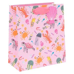 Glick Paper Salad Pink Shores Medium Gift Bag (10 x 20 x 22.5 cm)