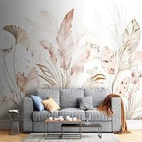 Botanical Wallpaper Mural Autumn Plants Wall Covering Sticker Peel and Stick Removable PVCVinyl Material Self AdhesiveAdhesive Required Wall Decor for Living Room Kitchen Bathroom Lightinthebox - thumbnail