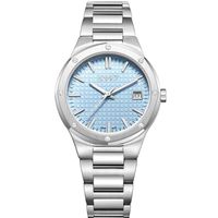 Ecstacy Women's Analog Display Watch & Stainless Steel Strap, Silver - E23509-SBSL