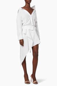Deconstructed Cotton Shirt Dress