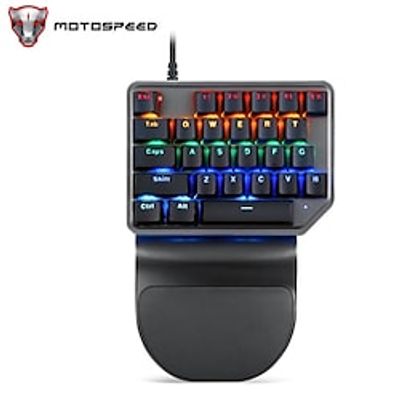 Wired Mechanical Keyboard Gaming Keyboard Mini Keyboard Portable Lightweight Ergonomic LED Keyboard with USB Powered 27 Keys miniinthebox