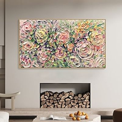 Oil Painting Hand Painted Horizontal Abstract Floral Botanical Contemporary painting texture flower painting Modern Rolled Canvas (No Frame) Lightinthebox Oil Painting Hand Painted Horizontal Abstract Floral Botanical Contemporary painting texture flower painting Modern Rolled Canvas (No Frame) Lightinthebox