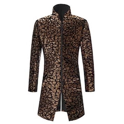 Men's Party Casual Sequin Blazer Jacket Long Tailored Fit Pattern Red Fuchsia Orange Gold Green 2023 Lightinthebox
