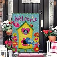Spring Flowers Garden Flag 12x18Inch Outdoor Decorations Welcome Garden Patio Flag Yard Flag Double Sided Holiday Outdoor Flags 1pc Lightinthebox - thumbnail