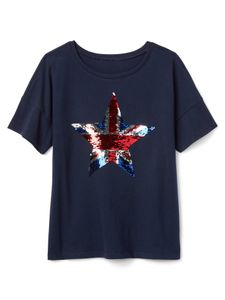 Flippy Sequin Flag T-Shirt