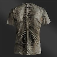 Graphic Skeleton Daily Designer Retro Vintage Men's 3D Print T shirt Tee Tee Top Sports Outdoor Holiday Going out T shirt Black Brown Khaki Short Sleeve Crew Neck Shirt Spring  Summer Clothing Lightinthebox