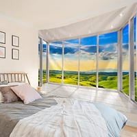 Window View Landscape Hanging Tapestry Wall Art Large Tapestry Mural Decor Photograph Backdrop Blanket Curtain Home Bedroom Living Room Decoration Lightinthebox