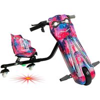 Megastar Megawheels Dragonfly Drifting Electric Scooter 36 V 3 Wheels With Key Start - Pink Blue (UAE Delivery Only)
