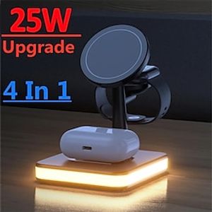 3-in-1 25W Magnetic Fast Charger for Macsafe iPhone 12 13 Pro Max Mini Apple Watch and Airpods Pro miniinthebox