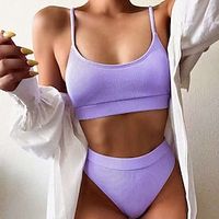 Women's Swimwear Bikini Normal Swimsuit 2 Piece Color Block Beach Wear Holiday Bathing Suits Lightinthebox