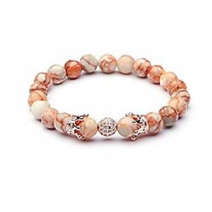 richladys 8mm bracelet for women and men red mesh natural stone copper inlay zircon crown beads bracelet energy buddha beads stone crystal bracelet for women Lightinthebox