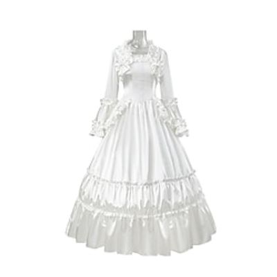 Maria Antonietta Plus Size Rococo Victorian 18th Century Vintage Dress Dress Party Costume Masquerade Prom Dress Women's Costume Vintage Cosplay Event / Party Long Sleeve Ball Gown Dress Halloween miniinthebox