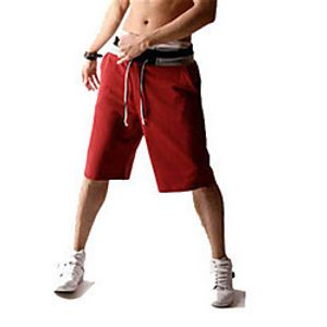 Men's Sporty Casual / Sporty Streetwear Quick Dry Breathable Soft Daily Sports Chinos Shorts Bermuda shorts Pants Solid Color Knee Length Drawstring Elastic Waist White Red Grey / Summer miniinthebox