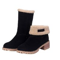 Women's Boots Outdoor Daily Snow Boots Mid Calf Boots Winter Chunky Heel Round Toe Casual Classic Minimalism Loafer Solid Colored Black Green Khaki Lightinthebox Women's Boots Outdoor Daily Snow Boots Mid Calf Boots Winter Chunky Heel Round Toe Casual Classic Minimalism Loafer Solid Colored Black Green Khaki Lightinthebox
