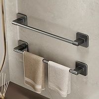 1pc Single Rod Towel Bar Shower Towel Rack For Bathroom WallMounted Towel Holder Multifunctional Towel Storage Shelf BathroomAccessories Lightinthebox - thumbnail
