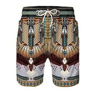 Inspired by American Indian Native American Cartoon Manga Board Shorts Anime Harajuku Graphic Kawaii Shorts For Men's Women's Unisex Adults' 3D Print Polyster Lightinthebox