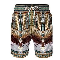 Inspired by American Indian Native American Cartoon Manga Board Shorts Anime Harajuku Graphic Kawaii Shorts For Men's Women's Unisex Adults' 3D Print Polyster Lightinthebox - thumbnail
