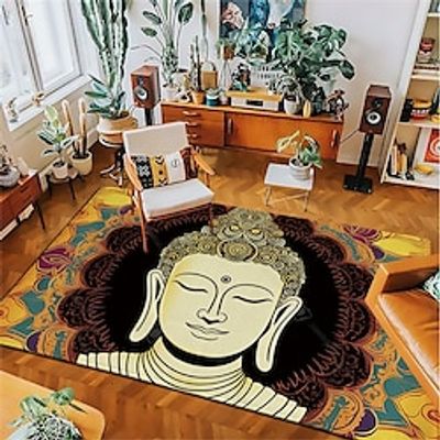 Boho Buddha Area Rug Kitchen Mat Non-Slip Oil Proof Floor Mat Livingroom Rug Indoor Outdoor Mat Bedroom Decor Bathroom Mat Entrance Rug Door Mat Lightinthebox