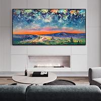 Large Starry Sky oil Painting On Canvas handpanited Fantasy Art Abstract Colorful painting Home Decor Custom Modern painting landscape oil painting Wall Art for Living room bedroom Wall Decoration Lightinthebox