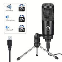 Condenser Microphone USB Microphone For Karaoke Studio Recording Gaming Recording Broadcasting Mic With Clip Tripod For Laptop Desktop PC Lightinthebox