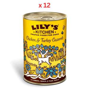 Lily's Kitchen Chicken & Turkey Casserole Wet Dog Food 400G Pack Of 12