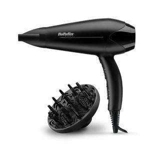 Babyliss Compact DC Hair Dryer with Diffuser, 2100 W, Black, D563DSDE