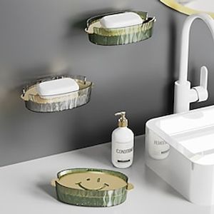 Smiley Face Soap Box Bathroom Punch-Free Soap Holder Smiley Face Drain Design Home Bathroom Soap Box Storage Lightinthebox