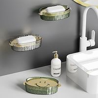 Smiley Face Soap Box Bathroom Punch-Free Soap Holder Smiley Face Drain Design Home Bathroom Soap Box Storage Lightinthebox - thumbnail