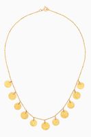 Hammered Coin Charm Necklace in 18kt Yellow Gold Hammered Coin Charm Necklace in 18kt Yellow Gold