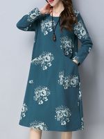 Casual Printed Thick Dress For Women