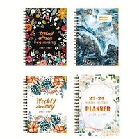 Weekly Planner Full English Version Schedule Book A5 Notepad Notebook 2024 Years Coil Journal miniinthebox