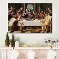 People Wall Art Canvas The Last Supper Prints and Posters Pictures Decorative Fabric Painting For Living Room Pictures No Frame Lightinthebox - thumbnail