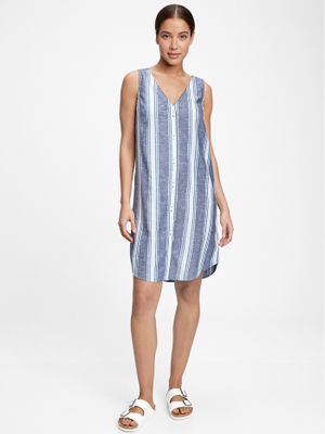 Sleeveless Button-Front Shift Dress Sleeveless Button-Front Shift Dress