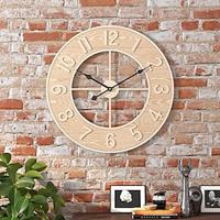 Creative Wall Clock Wall Clocks With Wooden Numbers Silent Non Ticking Home Clock Decoration Silent Clock Suitable For Living Room Bedroom Study Office 50 cm Lightinthebox