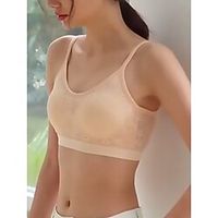 Women's Top Pure Color Fashion Simple Daily Lace Breathable Straps Sleeveless Backless Chest pads Summer Spring Lotus Pink Black Lightinthebox - thumbnail