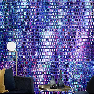 Mural Wallpaper Wall Sticker Covering Print Custom Peel and Stick Removable Self Adhesive Festive blue purple crystals PVC  Vinyl Home Decor Lightinthebox