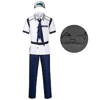 Inspired by One Piece Koby Anime Cosplay Costumes Japanese Halloween Cosplay Suits Short Sleeve Top Pants Belt For Men's Lightinthebox - thumbnail