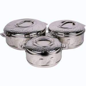 Chefline Stainless Steel Hot Pot Royal Naksh 1.5Ltr 2.5Ltr 3.5Ltr