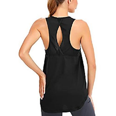workout tank tops for women cross mesh racerback loose fit quick dry summer casual athletic running gym yoga sleeveless womens shirts plus size Lightinthebox