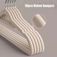 10pcs Velvet Hanger, Non-Slip Suit Clothes Hangers, Clothes Hanging Rack miniinthebox - thumbnail