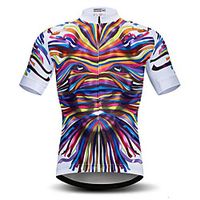 21Grams Men's Short Sleeve Cycling Jersey Summer Spandex Polyester White Rainbow Bike Jersey Top Mountain Bike MTB Road Bike Cycling Quick Dry Moisture Wicking Breathable Sports Clothing Apparel Lightinthebox - thumbnail