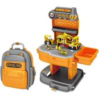 Little Story Role Play Construction Site With JCB Truck And Block Toy Set School Bag 239 Pcs - Orange 2 - In - 1 Mode LS_BLSB_TRYE