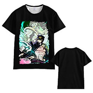 Inspired by JoJo's Bizarre Adventure Kujo Jotaro T-shirt Anime 100% Polyester Anime 3D Harajuku Graphic T-shirt For Men's  Women's  Couple's Lightinthebox