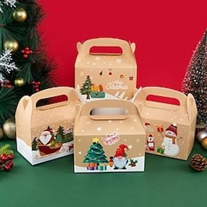 120pcs  Gift Box, Christmas Theme Party Candy Box Creative Simple Carrying Box New Packaging Box Snack Box, Small Business Supplies, Packaging Box, Wedding Decorations, Gift Box, Wedding Stuff miniinthebox
