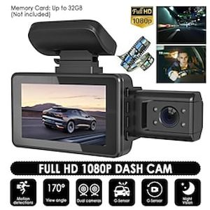 3 inch Dash Cam HD 1080P Car DVR Camera 170 Wide Angle Night Vision Video Recorders Loop Recording Car Camera Way With G-Sensor miniinthebox