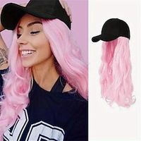 Hat Wig Long Curly Wig Synthetic Wig Beginners Friendly Heat Resistant Natural Looking For Daily Use Costume Wig Halloween Christmas Party Wigs miniinthebox - thumbnail